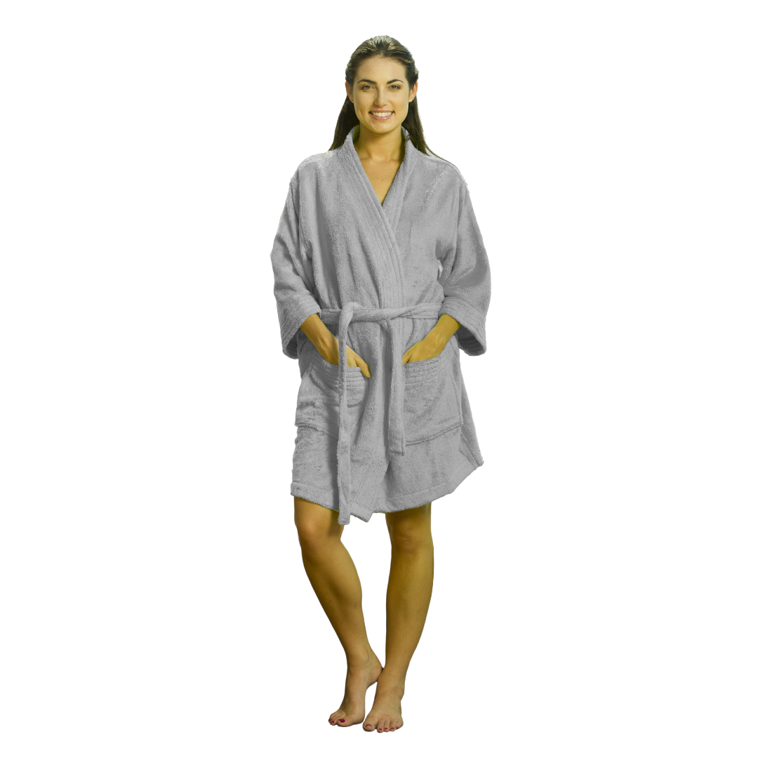 500 GSM Rayon Cotton Kimono Robe for Women - Thigh Length
