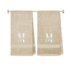 540 GSM Split Initial Personalized Terry Cotton Towel Set of 2 - Red