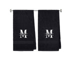 540 GSM Split Initial Personalized Terry Cotton Towel Set of 2 - Orange