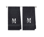 540 GSM Split Initial Personalized Terry Cotton Towel Set of 2 - Orange