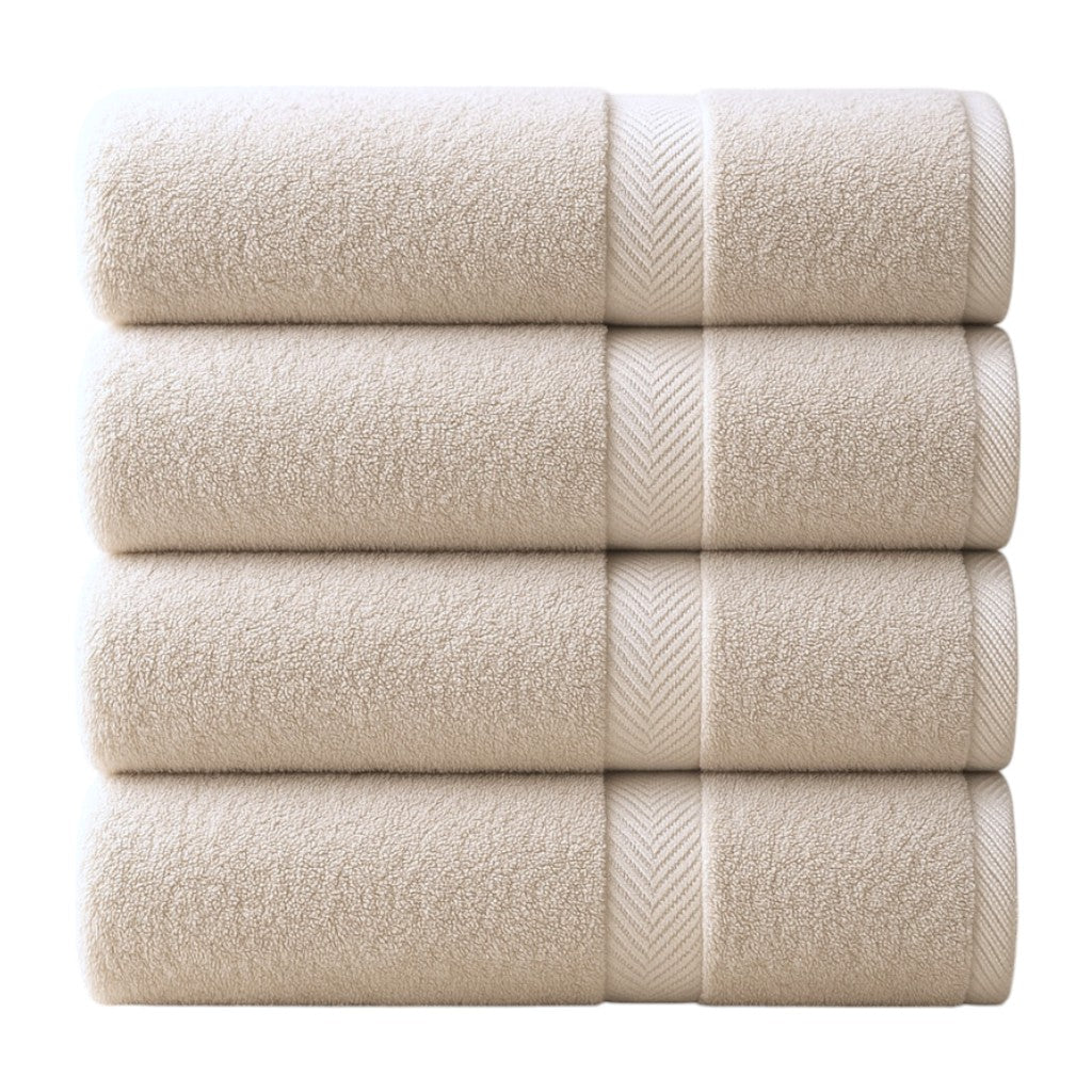660 GSM Terry Cotton Bath Towels - Set of 4