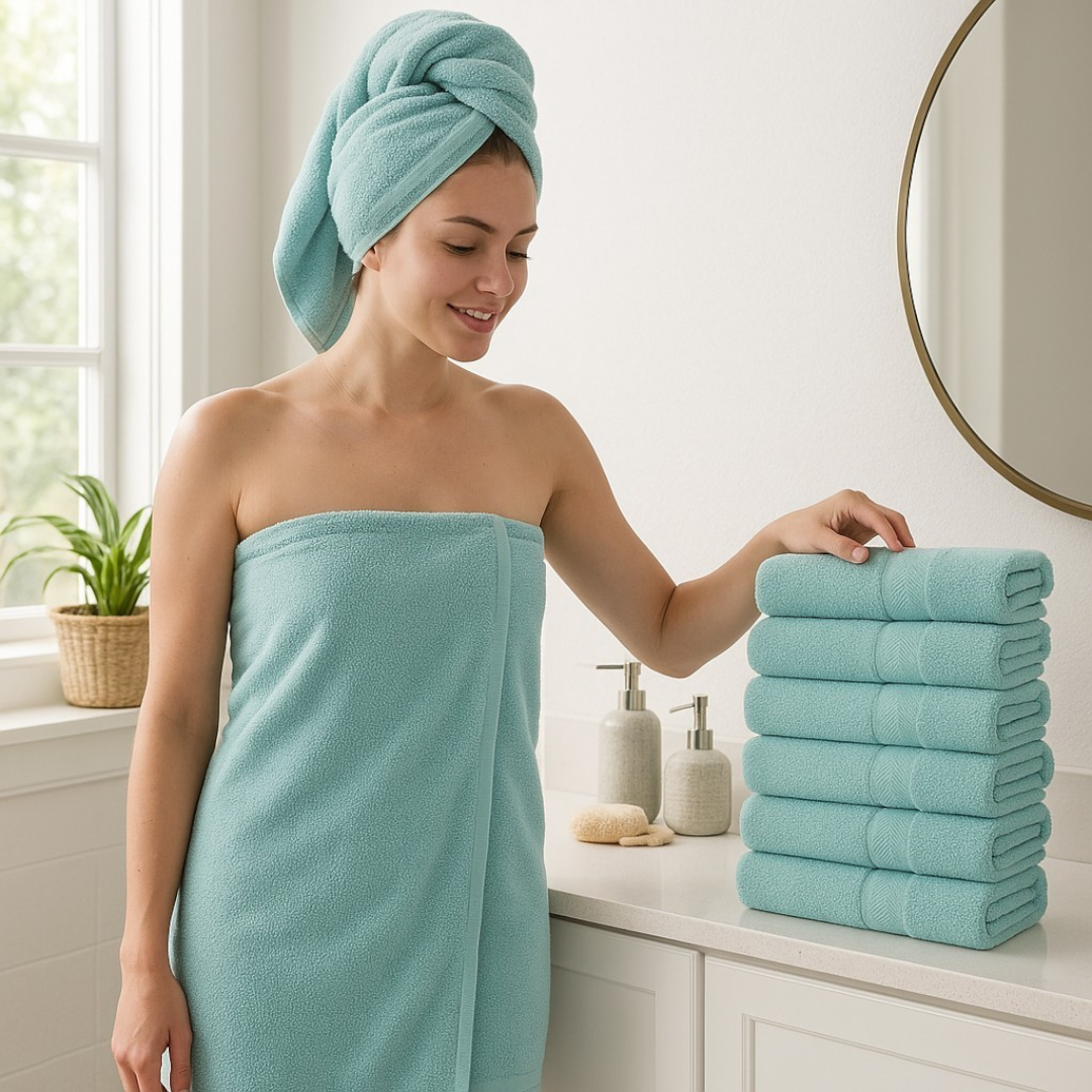 540 GSM Terry Cotton Hand Towels - Set of 6