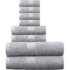 Terry Cotton Bath Towels, Hand Towel and Washcloth 8-Piece Set - view 3
