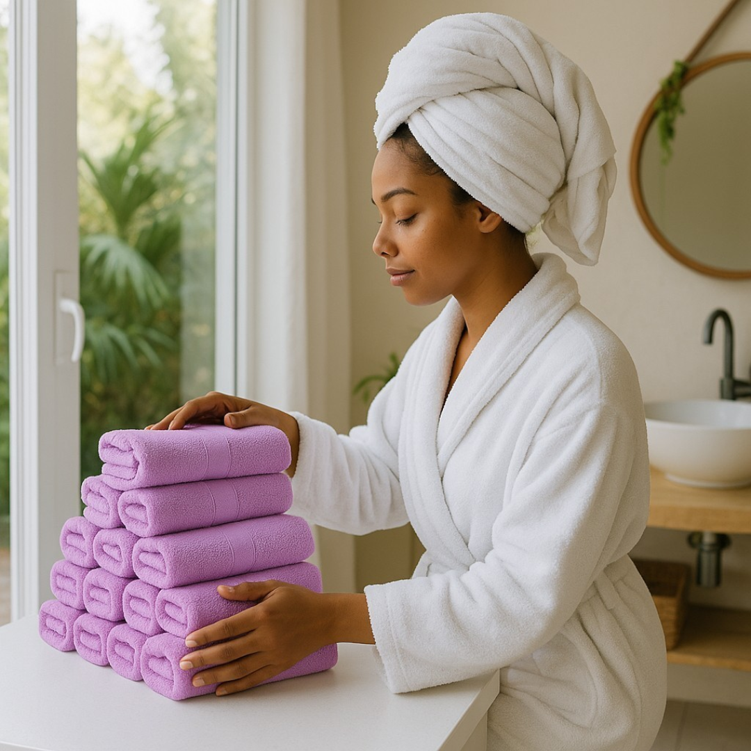 540 GSM Terry Cotton Hand Towels - Set of 6