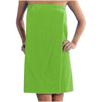 360 GSM Women's Spa Wrap Towel with Pocket - Terry Cotton Velour