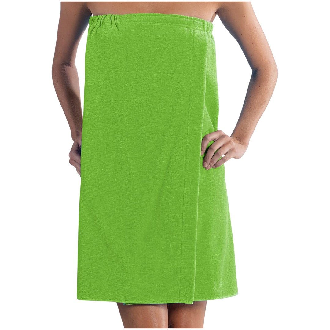 360 GSM Women's Spa Wrap Towel with Pocket - Terry Cotton Velour