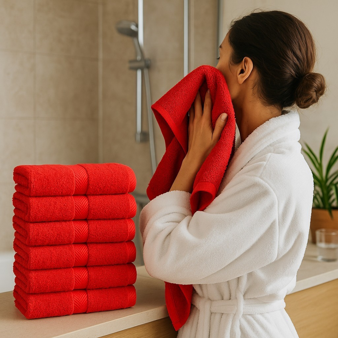 540 GSM Terry Cotton Hand Towels - Set of 6