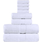 Terry Cotton Bath Towels, Hand Towel and Washcloth 8-Piece Set - view 12