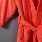 Microfiber Coral Fleece Hooded Adult Bathrobes - view 14