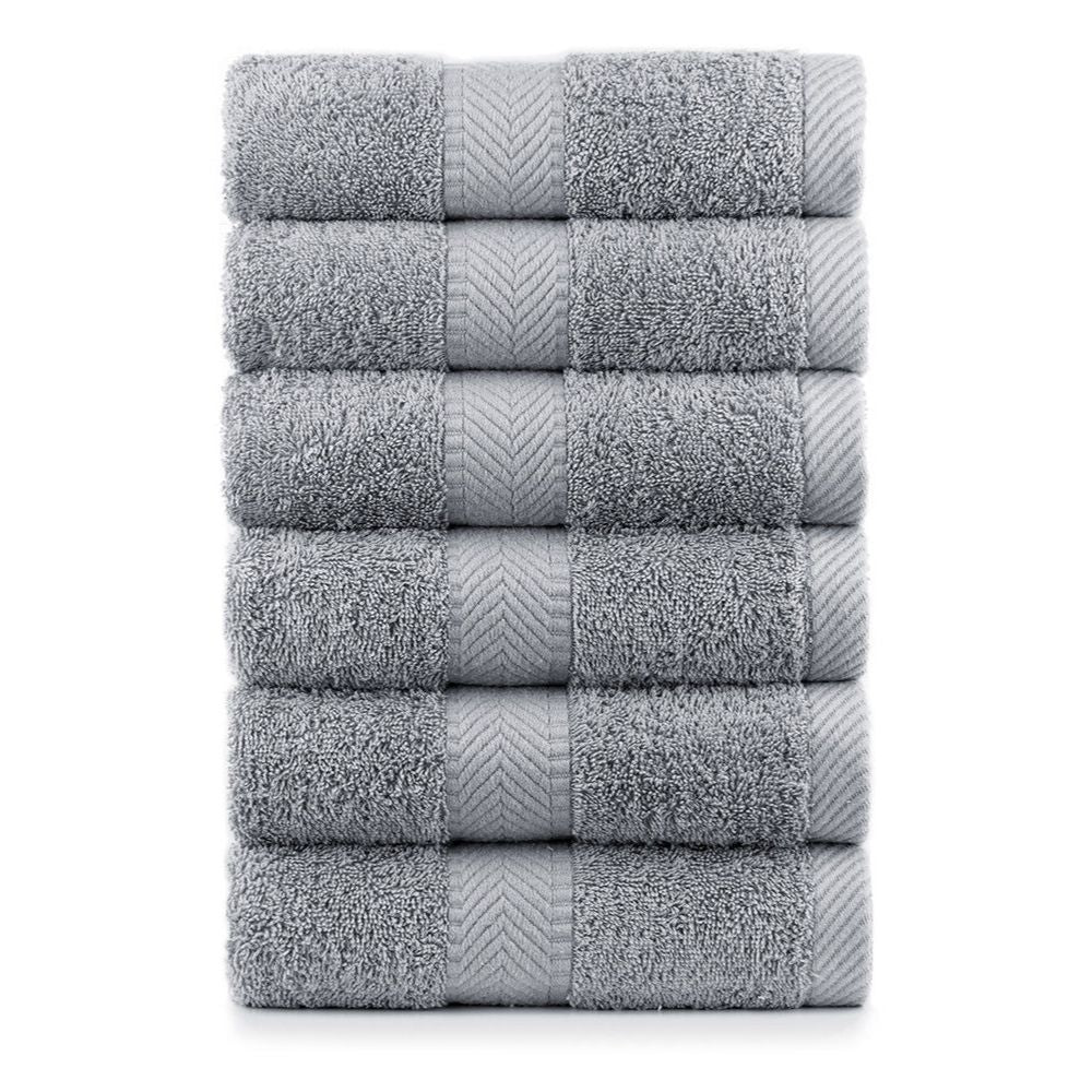 660 GSM Terry Cotton Hand Towels - Set of 6 Secondary image