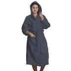 Microfiber Coral Fleece Hooded Adult Bathrobes - view 6