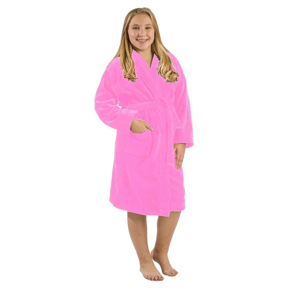 100% Cotton Terry Velour Hooded Kids Bathrobes - view 4
