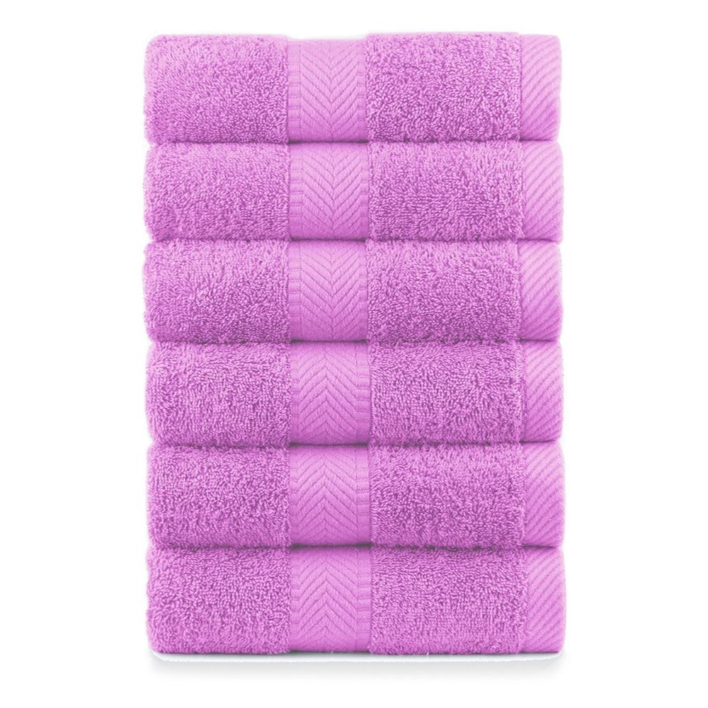 Terry Cotton Thick Hand Towels - 660 GSM Set of 6 - view 3