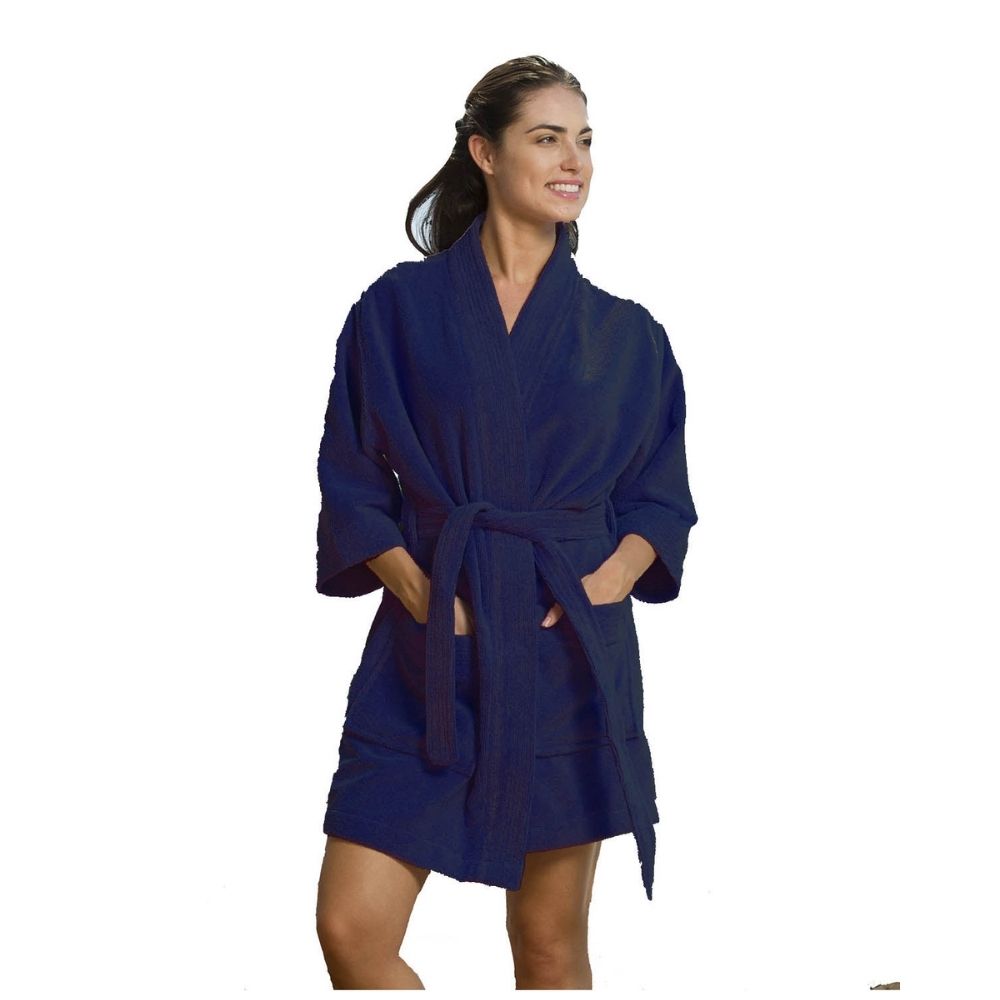 Microfiber Thigh Length Kimono Robes for Women