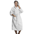 Microfiber Coral Fleece Hooded Adult Bathrobes - view 7