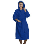 Microfiber Coral Fleece Hooded Adult Bathrobes - view 8