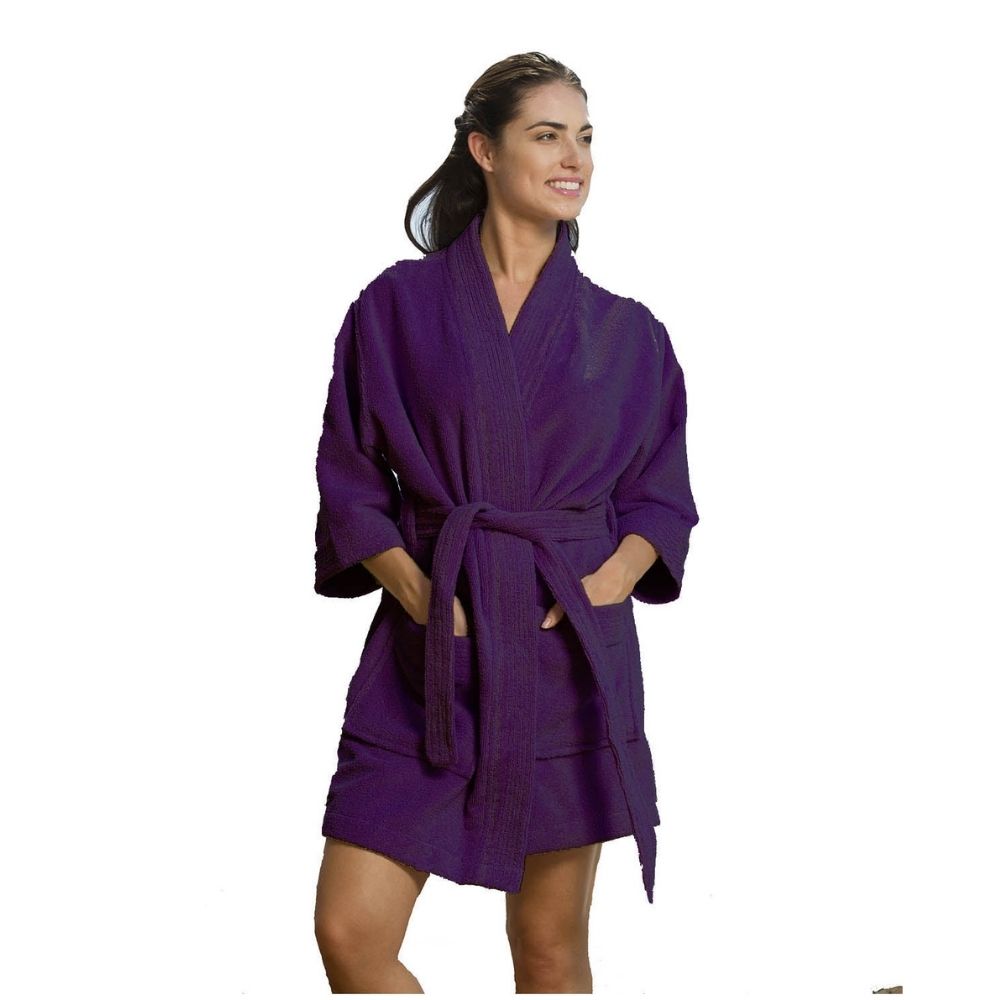 Microfiber Thigh Length Kimono Robes for Women - view 6
