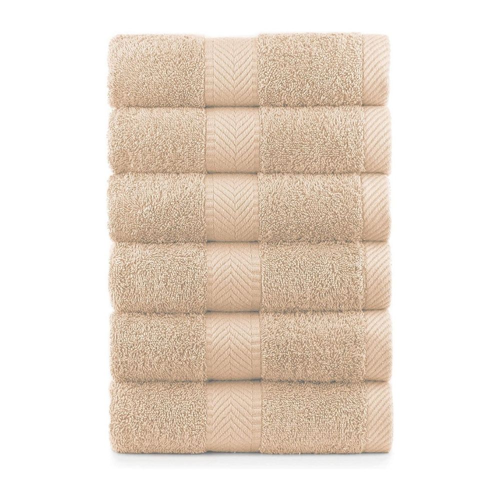 Terry Cotton Thick Hand Towels - 660 GSM Set of 6 - view 7