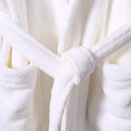 Microfiber Coral Fleece Hooded Adult Bathrobes - view 17