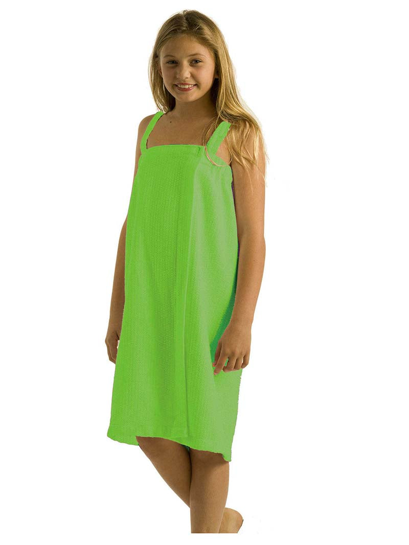 Waffle Square Weave Girls Spa Wrap - view 8