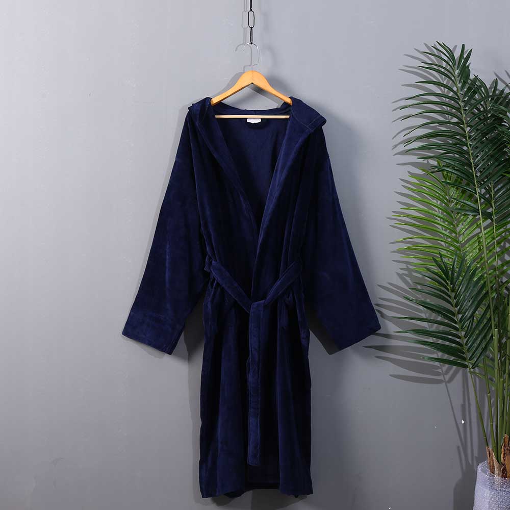 Microfiber Coral Fleece Hooded Unisex Kids Robes - view 16