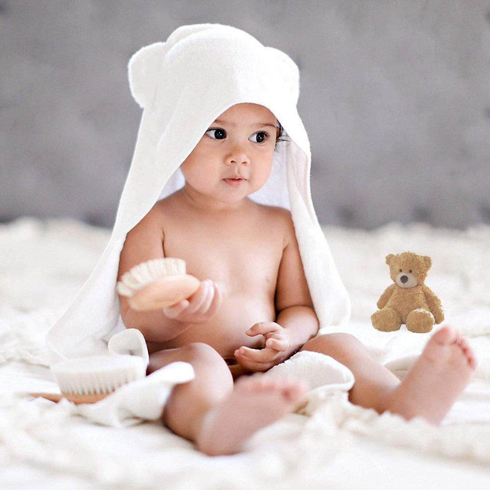 Hooded Bamboo Baby Towel with Ear - view 3