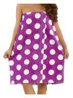 Terry Velour Women Polka Dot Spa Wrap Towels - view 7