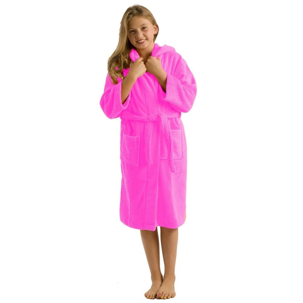 Microfiber Coral Fleece Hooded Unisex Kids Robes - view 13