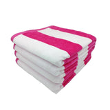Terry Velour Cabana Bath Towels - Set of 4