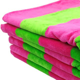 Terry Velour Cabana Hand Towels - Set of 6 - bath towel wrap with straps
