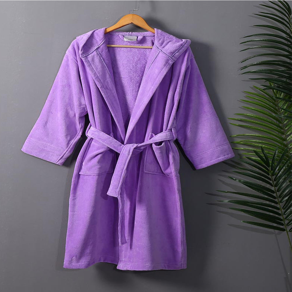 100% Cotton Terry Velour Hooded Kids Bathrobes - view 12