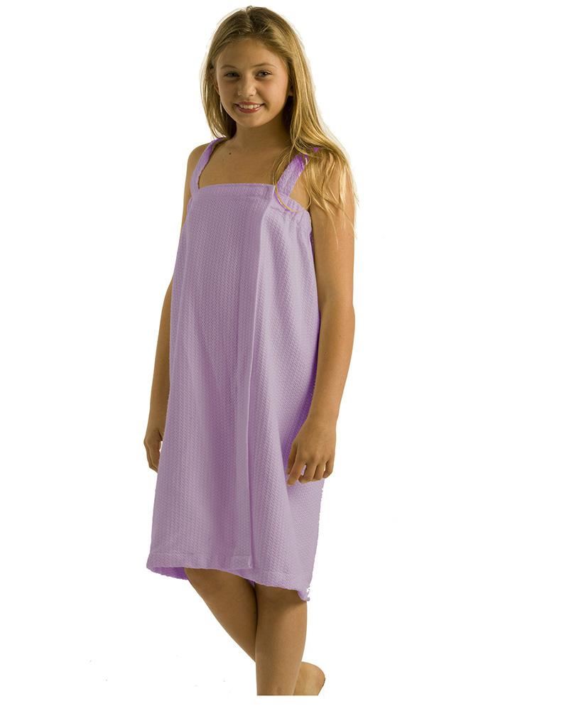 Waffle Square Weave Girls Spa Wrap