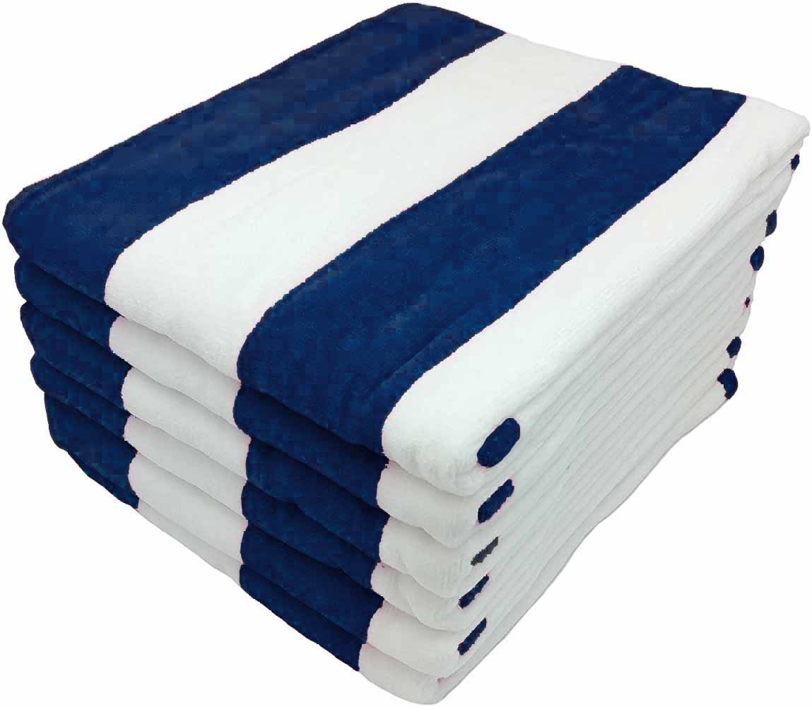 Terry Velour Cabana Hand Towels - Set of 6