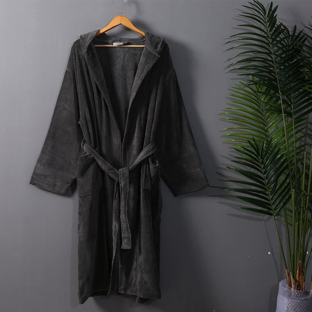 100% Cotton Terry Velour Hooded Kids Bathrobes - view 11